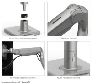 Humanscale monitor arm M8.1 Standard Tilt