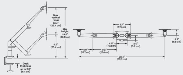 Evo dual 5902 monitor arm