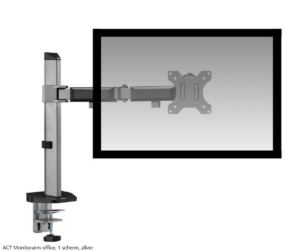 ACT Monitorarm office, 1 scherm, zilver