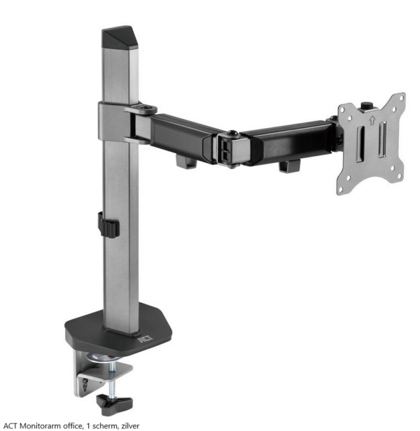 ACT Monitorarm office, 1 scherm, zilver