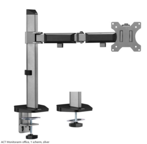ACT Monitorarm office, 1 scherm, zilver