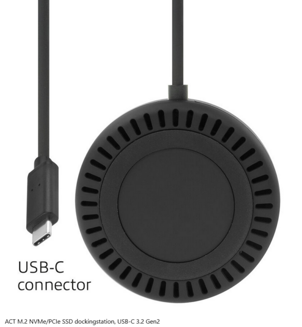 ACT M.2 NVMe/PCIe SSD dockingstation, USB-C 3.2 Gen2