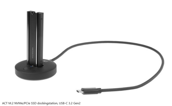 ACT M.2 NVMe/PCIe SSD dockingstation, USB-C 3.2 Gen2