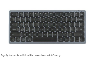 Ergofy toetsenbord Ultra Slim draadloos mini Qwerty