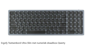 Ergofy Toetsenbord Ultra Slim met numeriek draadloos Qwerty