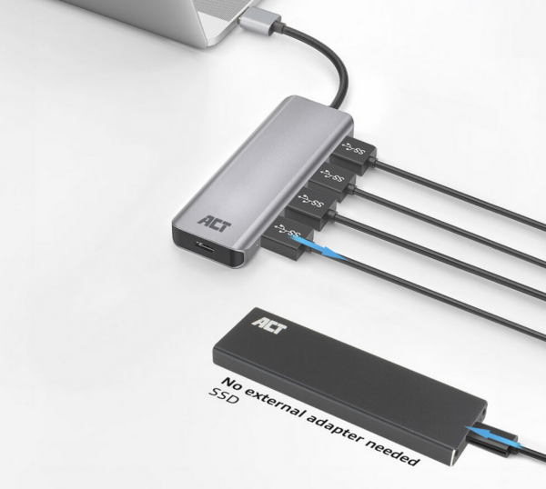 ACT USB-A hub 3.0, 4 poorts USB-A