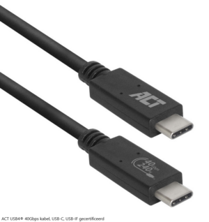 ACT USB4® 40Gbps kabel, USB-C, USB-IF gecertificeerd,