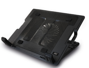 ACT Laptopstandaard, met ventilator, hoogte verstelbaar in 5 standen, 2-poorts hub