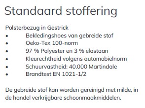 Standaard stoffering, Gebreid, 95% gerecycled polyester