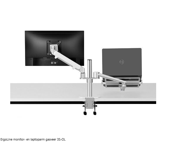 ErgoLine monitor- en laptoparm gasveer 3S-OL