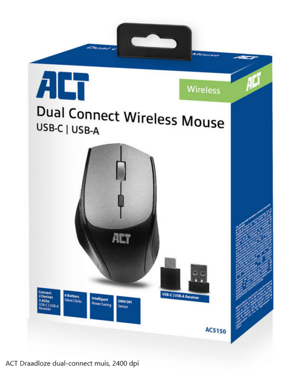 ACT Wireless Multi-connect Mouse 2400 dpi