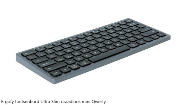 Ergofy toetsenbord Ultra Slim draadloos mini Qwerty