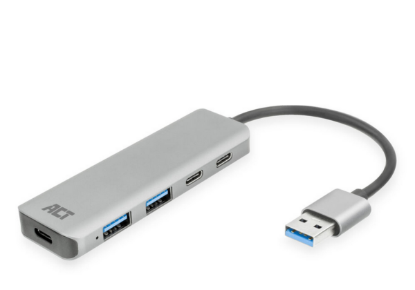 ACT USB-A hub 3.0, 2x USB-A, 2x USB-C