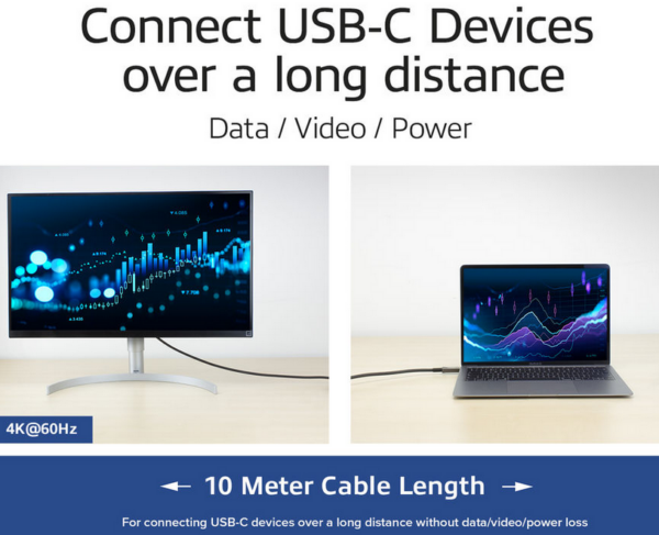 ACT USB-C 3.2 Gen2 Active Optical Cable (AOC) aansluitkabel