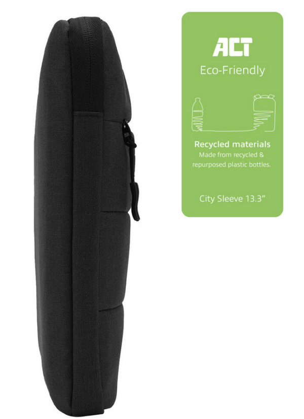 ACT City laptop sleeve voor laptops gemaakt van gerecyclede plastic flessen