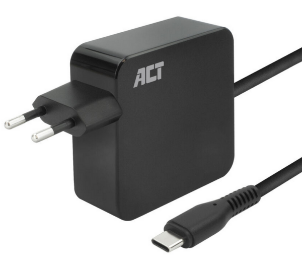 ACT USB-C laptoplader 65W met Power Delivery-profielen, 2 meter