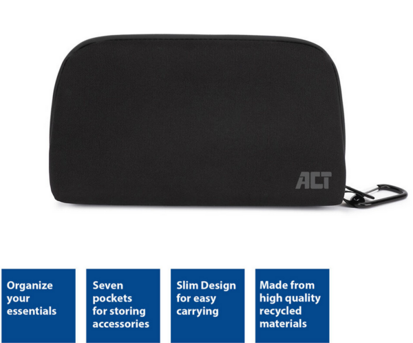 ACT City Accessoire Travel Organizer, gemaakt van gerecyclede plastic flessen